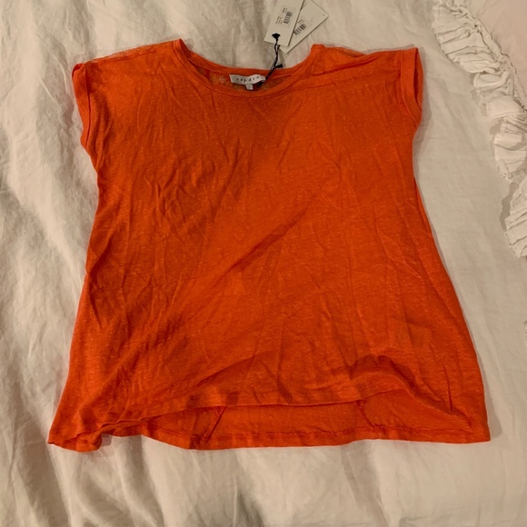 Sandro orange short-sleeve top with open lace back - Picture 4 of 5